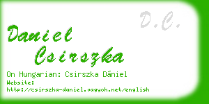 daniel csirszka business card